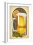 Beer Mug and Orange-Lantern Press-Framed Art Print