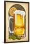 Beer Mug and Orange-Lantern Press-Framed Art Print