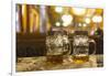 Beer mugs in a beer tent, Oktoberfest-Christine Meder stage-art.de-Framed Photographic Print