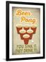 Beer Pong-Lantern Press-Framed Art Print