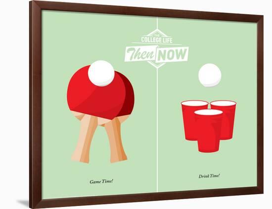 Beer Pong-J.J. Brando-Framed Art Print