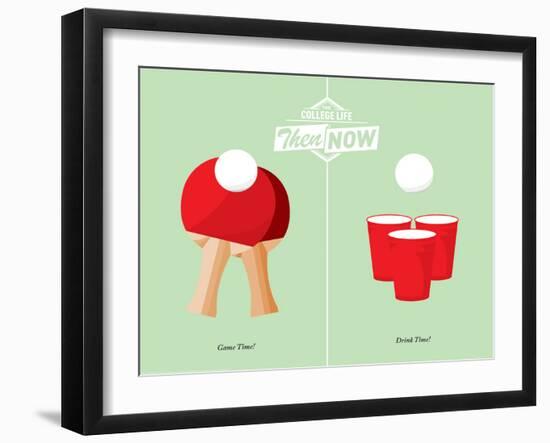 Beer Pong-J.J. Brando-Framed Art Print