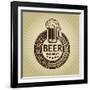 Beer Premium Retro Styled Seal And Label-Reno Martin-Framed Art Print