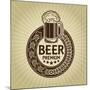 Beer Premium Retro Styled Seal And Label-Reno Martin-Mounted Art Print