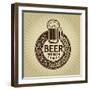 Beer Premium Retro Styled Seal And Label-Reno Martin-Framed Art Print