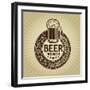 Beer Premium Retro Styled Seal And Label-Reno Martin-Framed Art Print