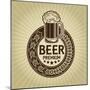 Beer Premium Retro Styled Seal And Label-Reno Martin-Mounted Art Print