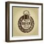 Beer Premium Retro Styled Seal And Label-Reno Martin-Framed Art Print