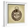 Beer Premium Retro Styled Seal And Label-Reno Martin-Framed Art Print