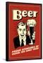 Beer Proud Sponsor Of Casual Sex Funny Retro Poster-Retrospoofs-Framed Poster