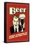 Beer Proud Sponsor Of Casual Sex Funny Retro Poster-Retrospoofs-Framed Stretched Canvas