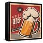 Beer Retro Poster-Lukeruk-Framed Stretched Canvas