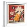 Beer Retro Poster-Lukeruk-Framed Art Print