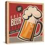 Beer Retro Poster-Lukeruk-Stretched Canvas
