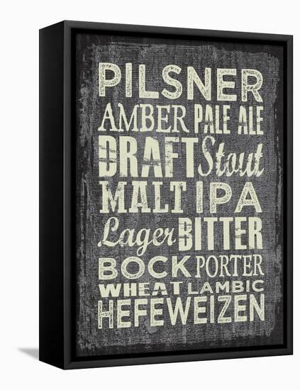 Beer Sign II-Erin Clark-Framed Stretched Canvas