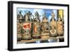 Beer Steins for Sale, Rothenburg, Germany-Jim Engelbrecht-Framed Photographic Print