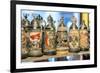 Beer Steins for Sale, Rothenburg, Germany-Jim Engelbrecht-Framed Photographic Print