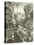 Beer Street and Gin Lane-William Hogarth-Stretched Canvas