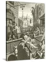 Beer Street and Gin Lane-William Hogarth-Stretched Canvas