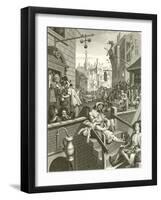 Beer Street and Gin Lane-William Hogarth-Framed Giclee Print