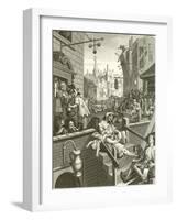 Beer Street and Gin Lane-William Hogarth-Framed Giclee Print