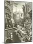 Beer Street and Gin Lane-William Hogarth-Mounted Giclee Print