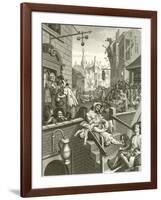 Beer Street and Gin Lane-William Hogarth-Framed Giclee Print