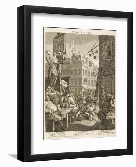 Beer Street Political Print-null-Framed Premium Photographic Print