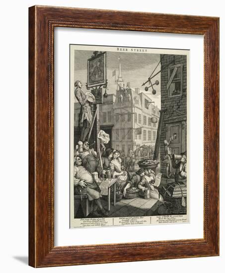 Beer Street-William Hogarth-Framed Art Print