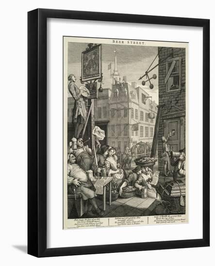 Beer Street-William Hogarth-Framed Art Print