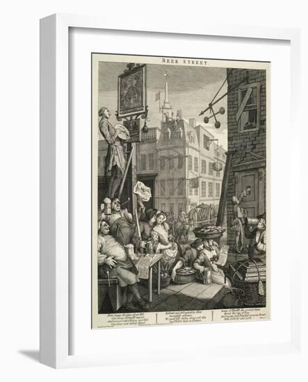 Beer Street-William Hogarth-Framed Art Print