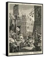 Beer Street-William Hogarth-Framed Stretched Canvas