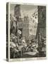 Beer Street-William Hogarth-Stretched Canvas