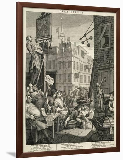 Beer Street-William Hogarth-Framed Art Print