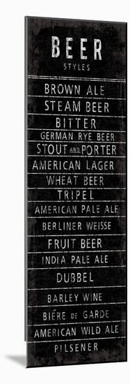 Beer Styles - Blackboard-The Vintage Collection-Mounted Giclee Print