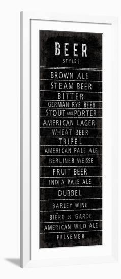 Beer Styles - Blackboard-The Vintage Collection-Framed Giclee Print