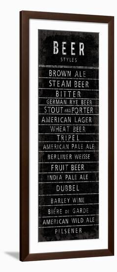 Beer Styles - Blackboard-The Vintage Collection-Framed Giclee Print