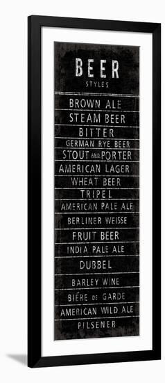 Beer Styles - Blackboard-The Vintage Collection-Framed Giclee Print