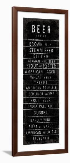 Beer Styles - Blackboard-The Vintage Collection-Framed Giclee Print