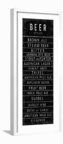 Beer Styles - Blackboard-The Vintage Collection-Framed Art Print