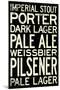 Beer Types and Styles-null-Mounted Poster