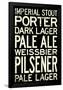 Beer Types and Styles-null-Framed Poster