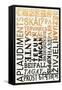Beer Typography - Cheers in Different Languages-Lantern Press-Framed Stretched Canvas