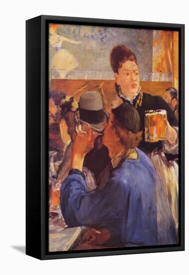 Beer Waitress-Edouard Manet-Framed Stretched Canvas