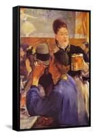 Beer Waitress-Edouard Manet-Framed Stretched Canvas