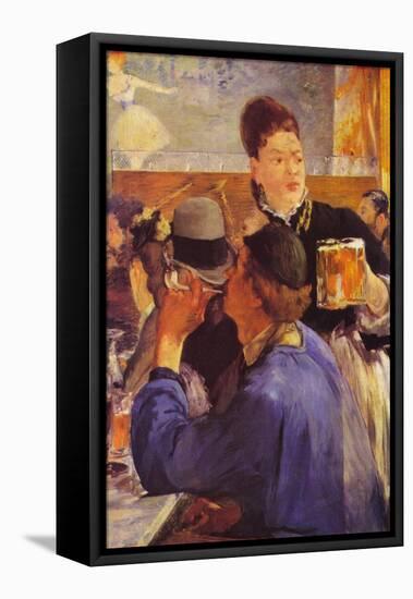 Beer Waitress-Edouard Manet-Framed Stretched Canvas