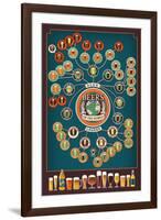 Beers of the World Infographic-Lantern Press-Framed Art Print