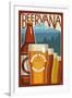 Beervana - Hood River, Oregon-Lantern Press-Framed Art Print