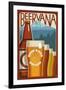 Beervana - Hood River, Oregon-Lantern Press-Framed Art Print