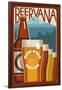 Beervana - Hood River, Oregon-Lantern Press-Framed Art Print